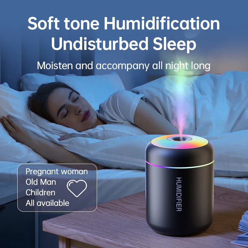 Mini Aroma Mist Maker Humidifier – USB Essential Oil Diffuser with LED Light